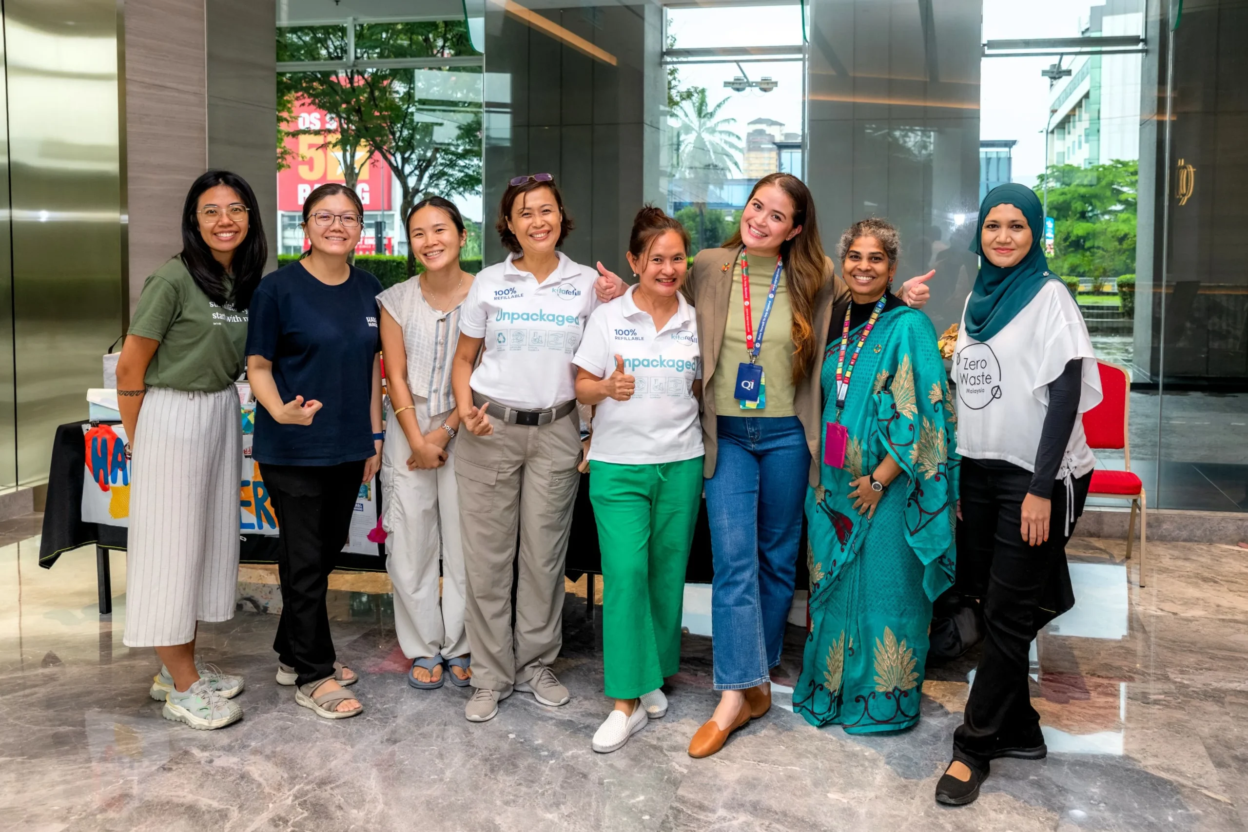 QI Group Head of Sustainability with the Earth Day vendors