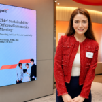 Sarah Noble, Head of Group Corporate Sustainability, representing QI Group at Ecosperity Week 2026 sustainability discussions in Singapore.