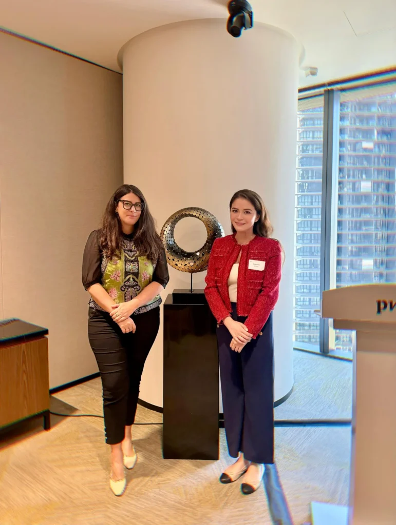 Sarah Noble, QI Group Head of Group Corporate Sustainability, with Denise Rotondo, World Economic Forum Chief Sustainability Officers Community Lead, during Ecosperity Week 2026 in Singapore.