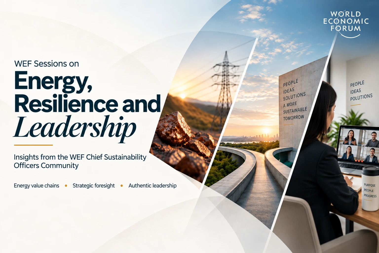 QI Group WEF CSO Community sessions exploring energy value chains, strategic foresight and authentic leadership.