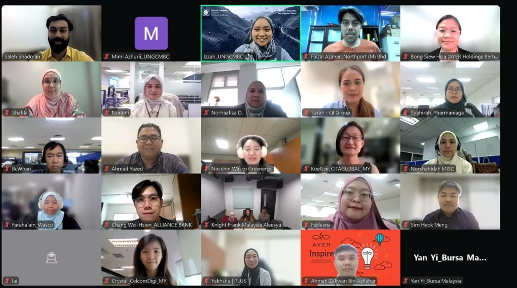 QI Group representatives participate in the UNGCMBC IFRS S2 Accelerator Programme's online workshop on climate-related disclosures and reporting readiness.